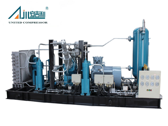 उच्च दबाव तेल मुक्त सीएनजी पिस्टन कंप्रेसर गैस फिलिंग स्टेशन